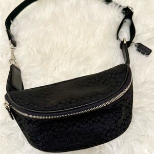 Vintage Coach Black Fanny Pack with Adjustable Strap